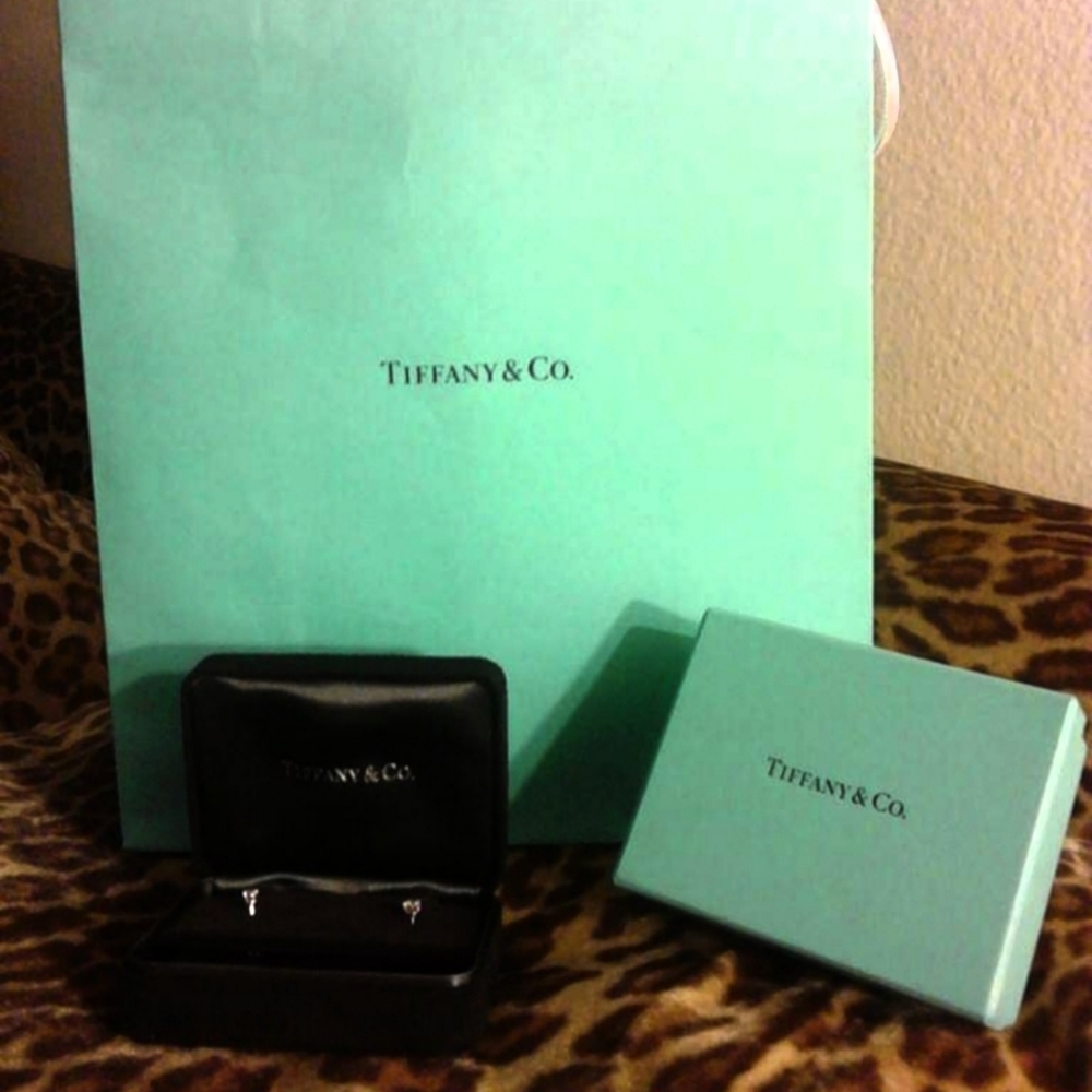 .24 carat Tiffany diamond stud earrings